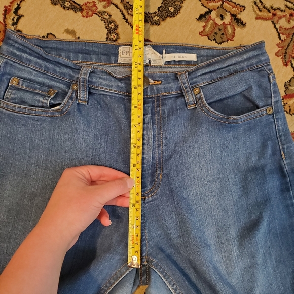 HP Free People Hi Rise Roller Skinny Jeans Size 27 - Picture 14 of 16